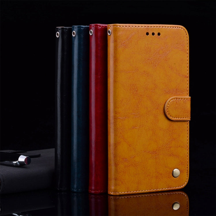 Business Style Oil Wax Texture Horizontal Flip Leather Case for Galaxy J6+, with Holder & Card Slots & Wallet, For Galaxy J6+