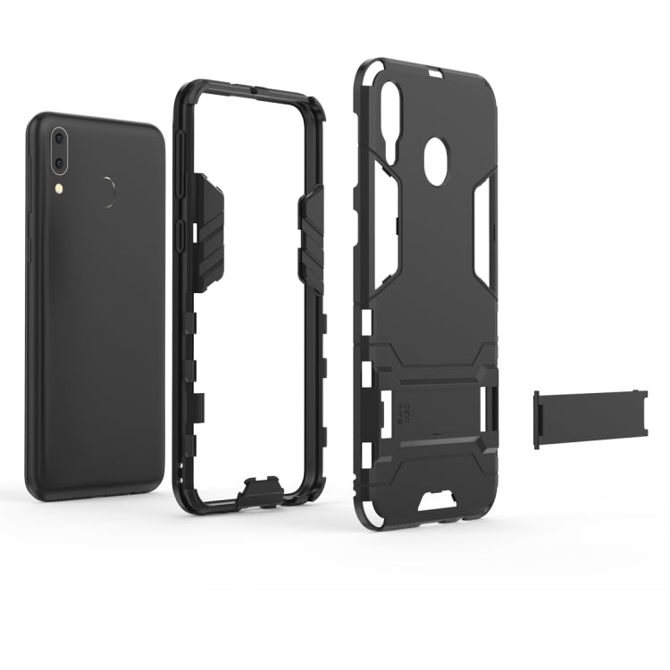Shockproof PC + TPU Case for Galaxy M20, with Holder, For Samsung Galaxy M20