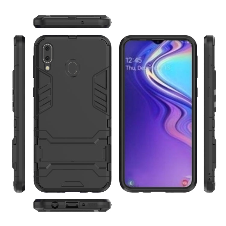 Shockproof PC + TPU Case for Galaxy M20, with Holder, For Samsung Galaxy M20
