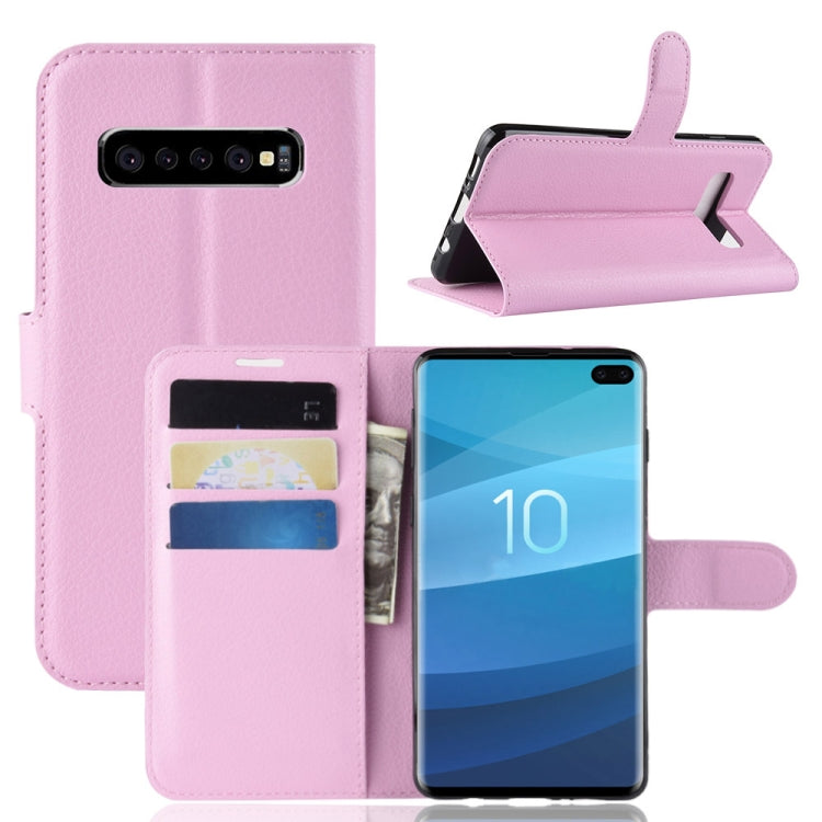 Litchi Texture Horizontal Flip Leather Case for Galaxy S10 , with Wallet & Holder & Card Slots