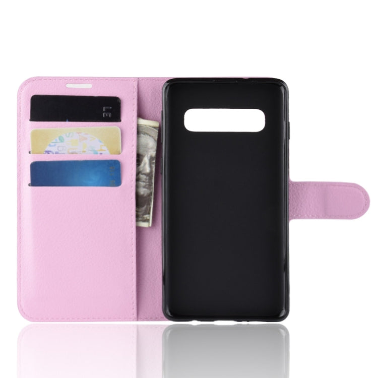 Litchi Texture Horizontal Flip Leather Case for Galaxy S10 6.1, with Wallet & Holder & Card Slots, Galaxy S10, For Galaxy S10