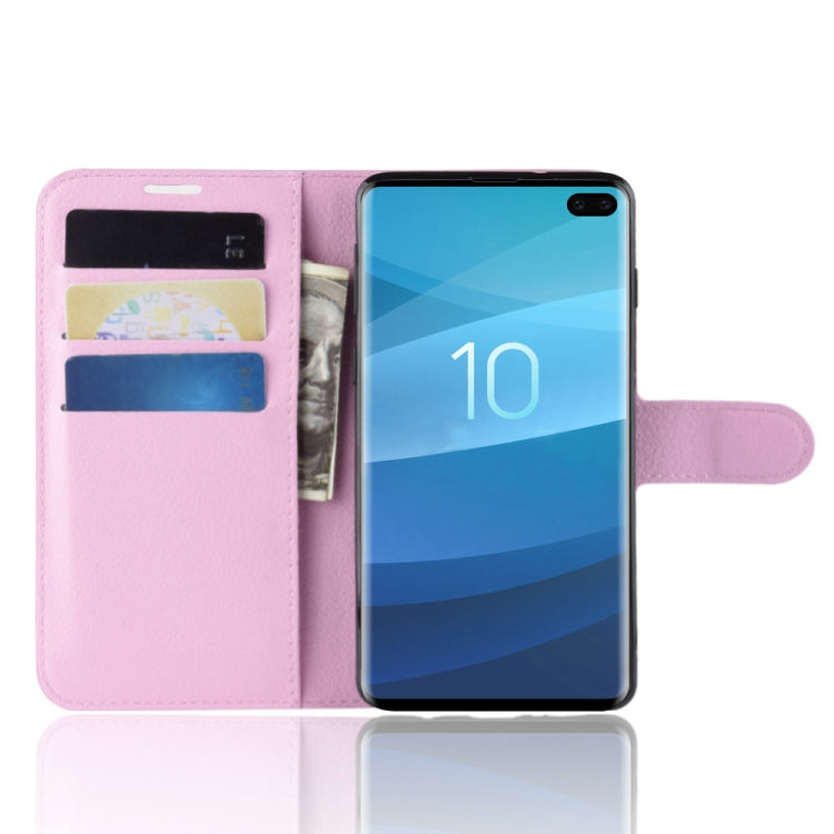 Litchi Texture Horizontal Flip Leather Case for Galaxy S10 6.1, with Wallet & Holder & Card Slots, Galaxy S10, For Galaxy S10