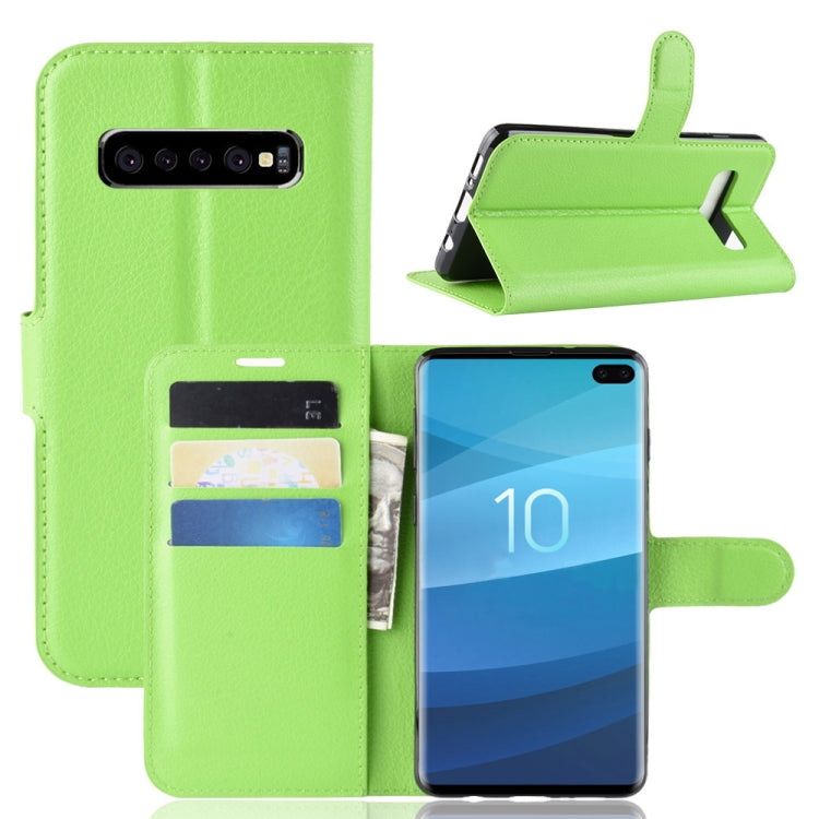 Litchi Texture Horizontal Flip Leather Case for Galaxy S10 , with Wallet & Holder & Card Slots