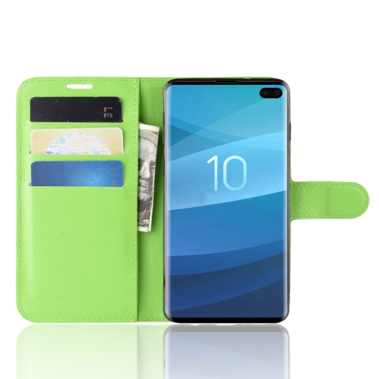 Litchi Texture Horizontal Flip Leather Case for Galaxy S10 , with Wallet & Holder & Card Slots, Galaxy S10, For Galaxy S10