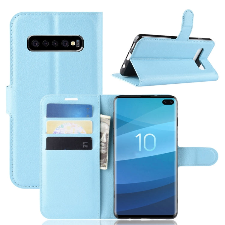 Litchi Texture Horizontal Flip Leather Case for Galaxy S10 , with Wallet & Holder & Card Slots, Galaxy S10, For Galaxy S10
