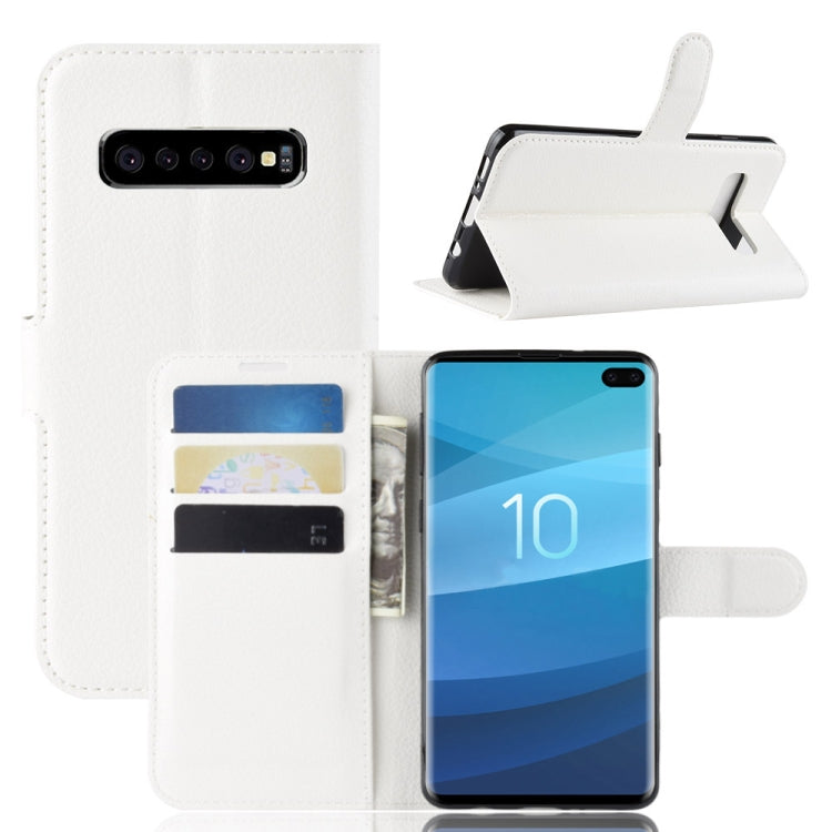 Litchi Texture Horizontal Flip Leather Case for Galaxy S10 , with Wallet & Holder & Card Slots