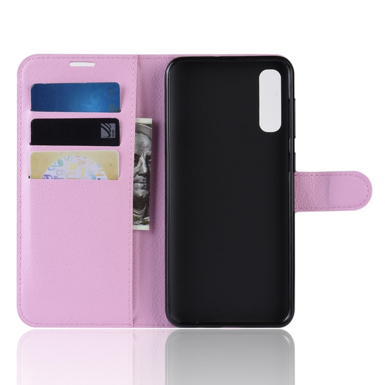 Litchi Texture Horizontal Flip Leather Case for Galaxy A70, with Wallet & Holder & Card Slots, For Galaxy A70