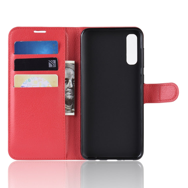 Litchi Texture Horizontal Flip Leather Case for Galaxy A70, with Wallet & Holder & Card Slots, For Galaxy A70