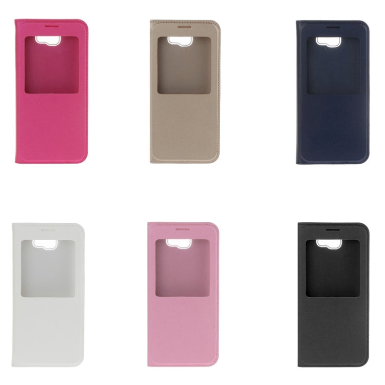 For Galaxy J5 (2017) (US Version) Litchi Texture Horizontal Flip Leather Case with Call Display ID