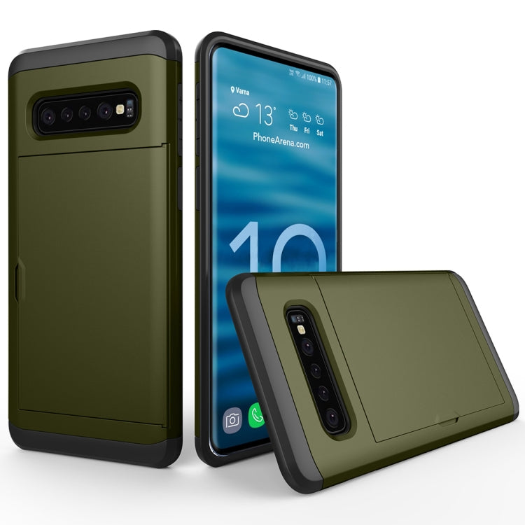 Shockproof Rugged Armor Protective Case for Galaxy S10+, with Card Slot