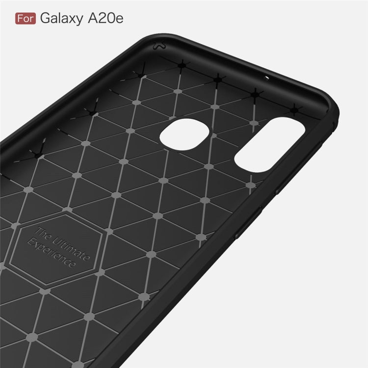 Brushed Texture Carbon Fiber TPU Case for Galaxy A20e, For Galaxy A20e