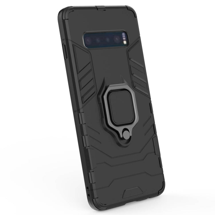 PC + TPU Shockproof Protective Case for Samsung Galaxy S10, with Magnetic Ring Holder, For Samsung Galaxy S10, For Galaxy S10