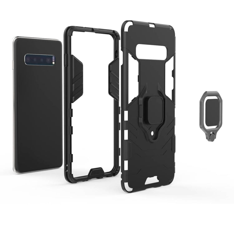 PC + TPU Shockproof Protective Case for Samsung Galaxy S10, with Magnetic Ring Holder, For Samsung Galaxy S10, For Galaxy S10