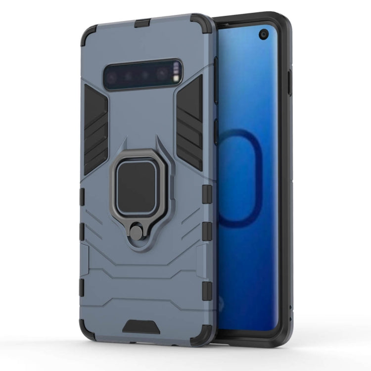 PC + TPU Shockproof Protective Case for Samsung Galaxy S10, with Magnetic Ring Holder, For Samsung Galaxy S10, For Galaxy S10