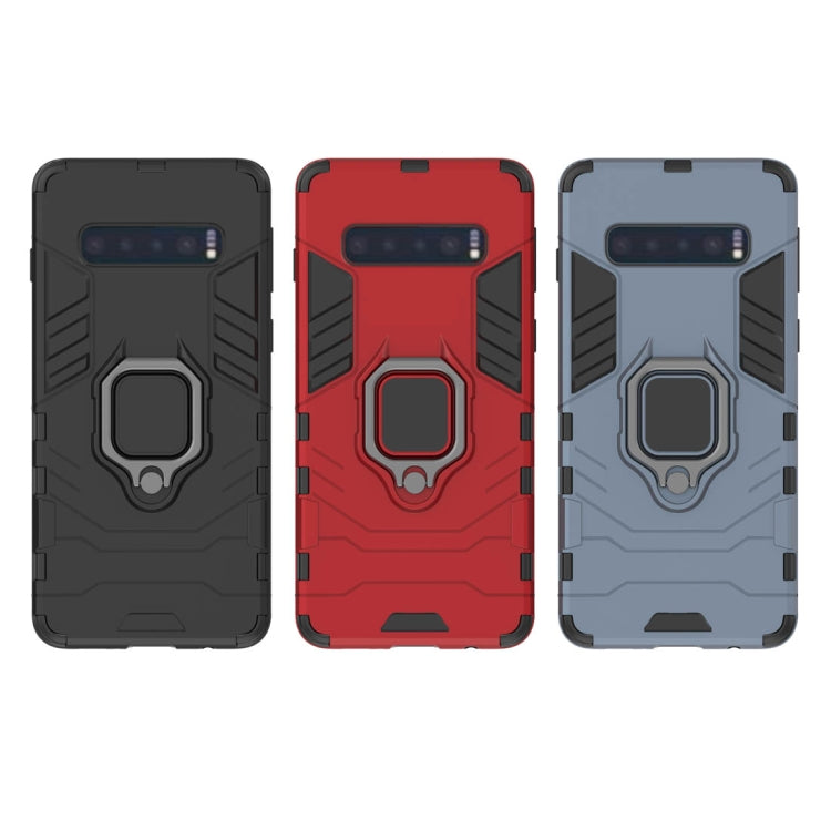 PC + TPU Shockproof Protective Case for Samsung Galaxy S10, with Magnetic Ring Holder, For Samsung Galaxy S10, For Galaxy S10