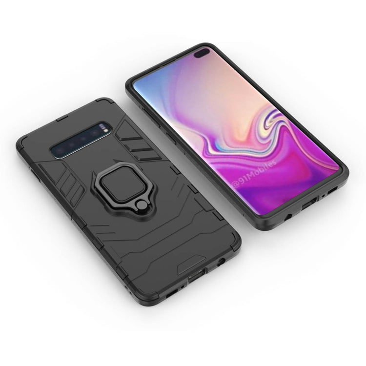 Coque de protection antichoc en PC et TPU pour Samsung Galaxy S10 Plus, avec anneau magnétique