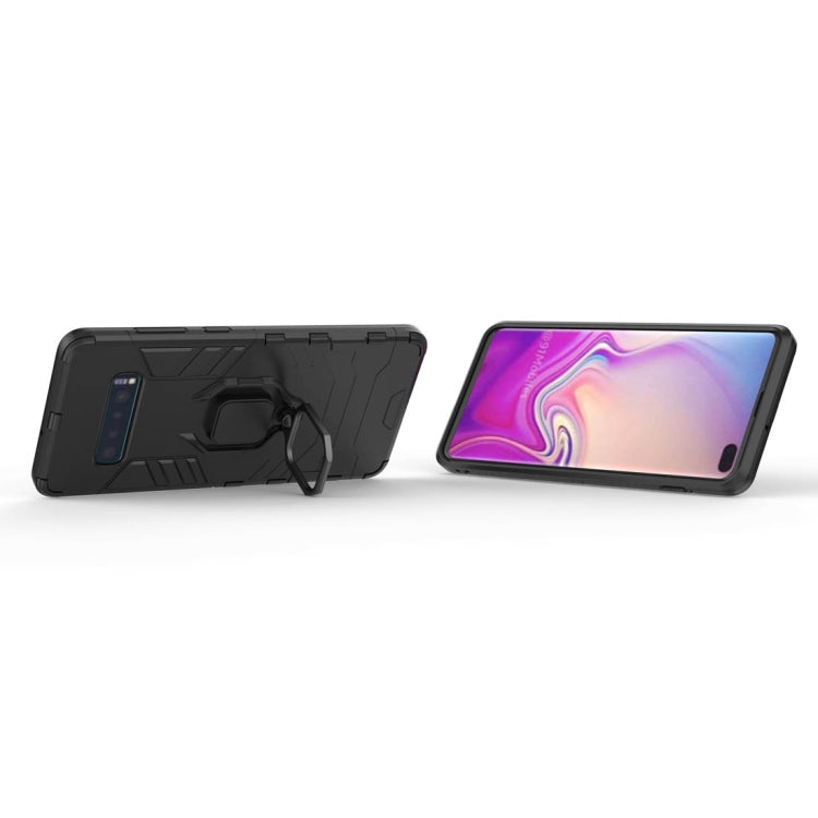 Coque de protection antichoc en PC et TPU pour Samsung Galaxy S10 Plus, avec anneau magnétique