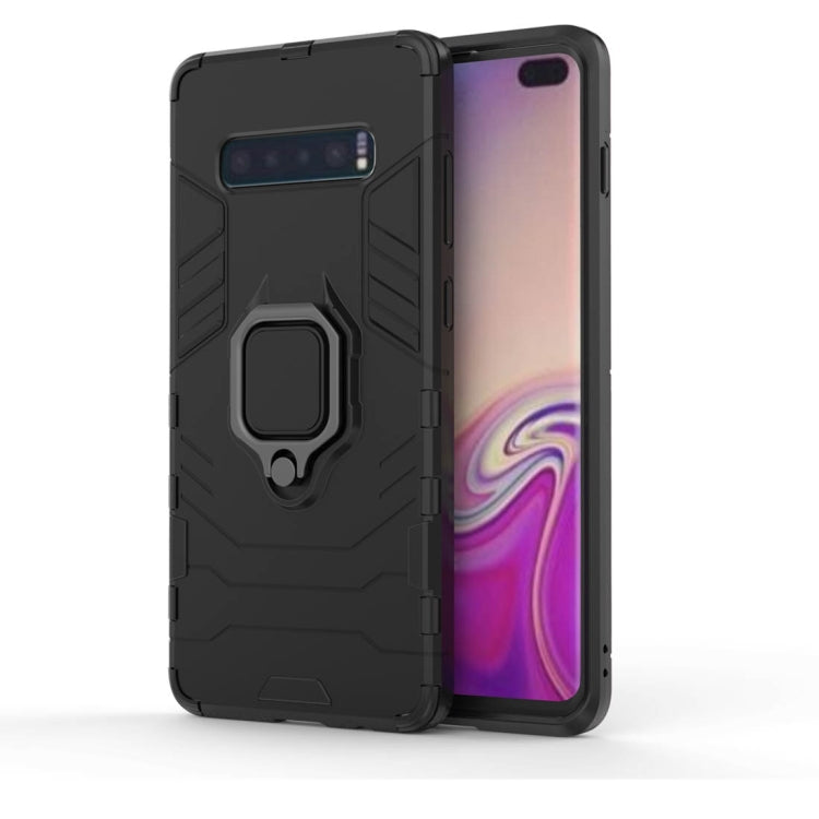Coque de protection antichoc en PC et TPU pour Samsung Galaxy S10 Plus, avec anneau magnétique
