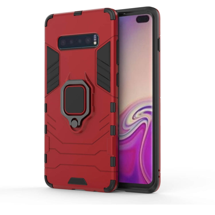 Coque de protection antichoc en PC et TPU pour Samsung Galaxy S10 Plus, avec anneau magnétique