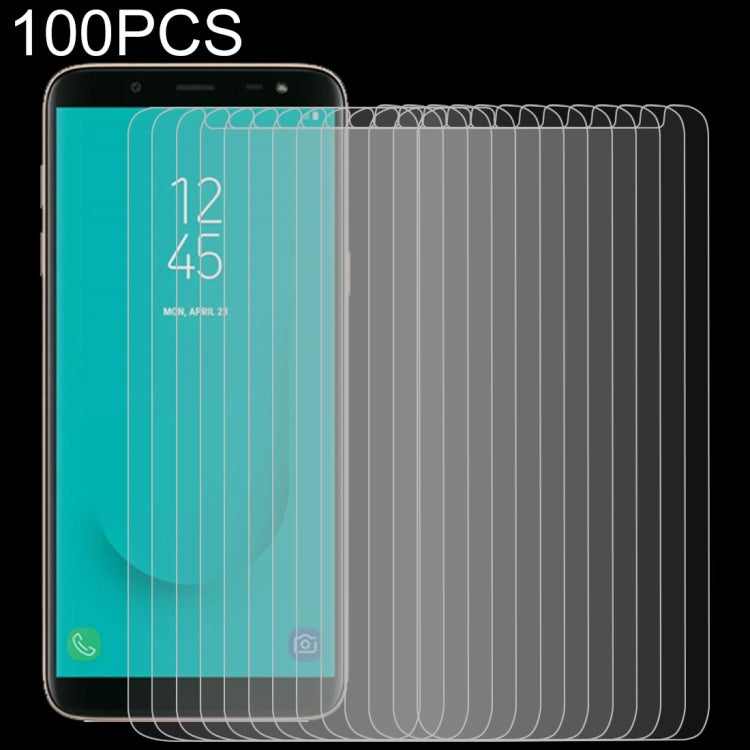 Lot de 100 films en verre trempé 9H 2,5D de 0,26 mm pour Galaxy J6 (2018)
