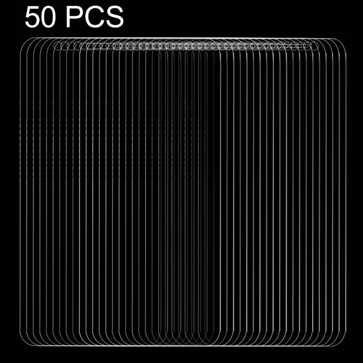 Lot de 50 films en verre trempé 9H 2,5D (0,26 mm) pour Galaxy J8 (2018), sans emballage de vente au détail, pour Galaxy J8 (2018) (50 pièces)