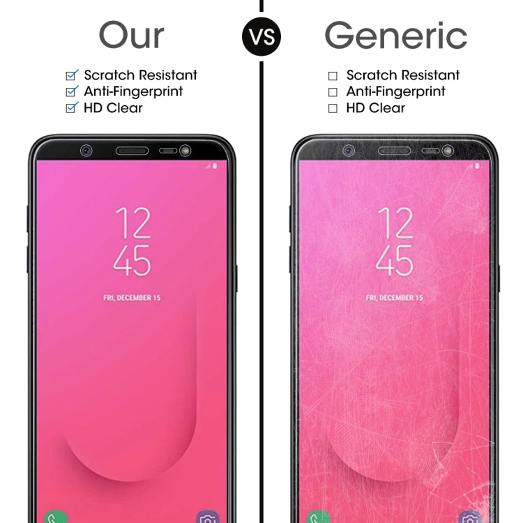 Lot de 100 films en verre trempé 9H 2,5D (0,26 mm) pour Galaxy J8 (2018)