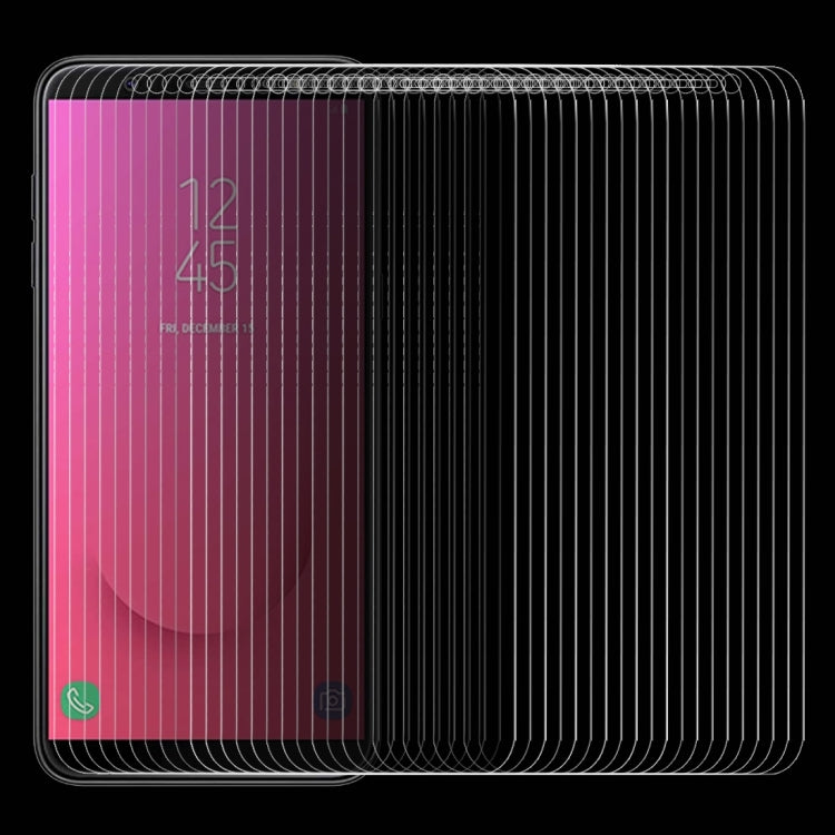 Lot de 100 films en verre trempé 9H 2,5D (0,26 mm) pour Galaxy J8 (2018)