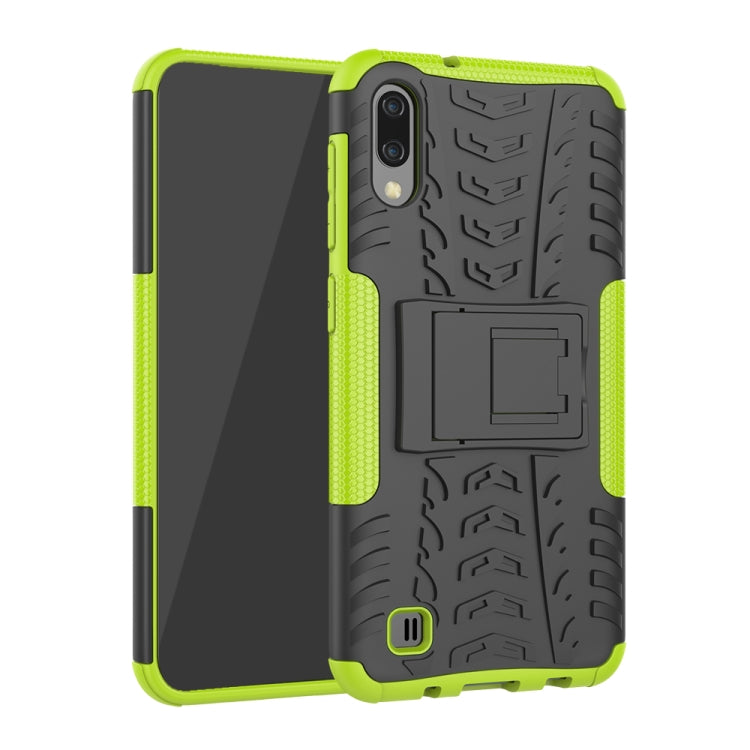 Coque antichoc en polycarbonate et TPU motif pneu pour Galaxy M10, avec support
