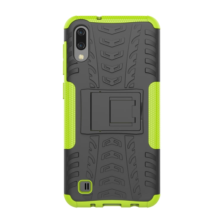 Shockproof  PC + TPU Tire Pattern Case for Galaxy M10, with Holder