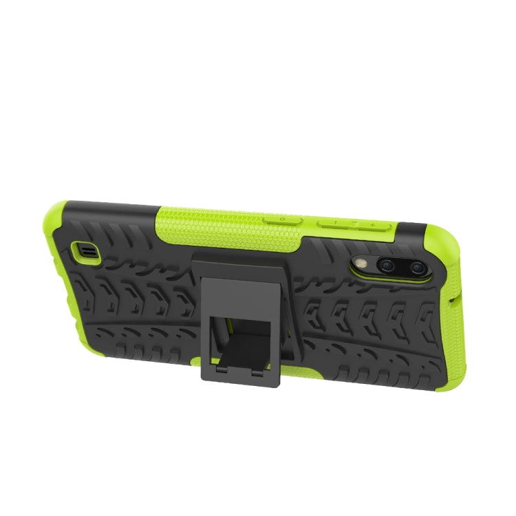 Shockproof  PC + TPU Tire Pattern Case for Galaxy M10, with Holder