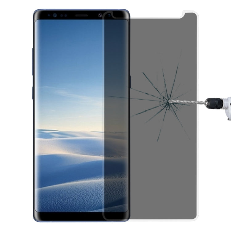 For Galaxy Note 8 0.26mm 9H Surface Hardness 3D Curved Privacy Anti-glare Non-full Screen Tempered Glass Screen Protector