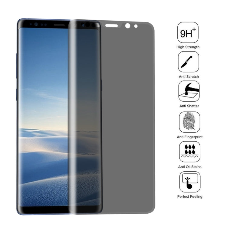 For Galaxy Note 8 0.26mm 9H Surface Hardness 3D Curved Privacy Anti-glare Full Screen Tempered Glass Screen Protector