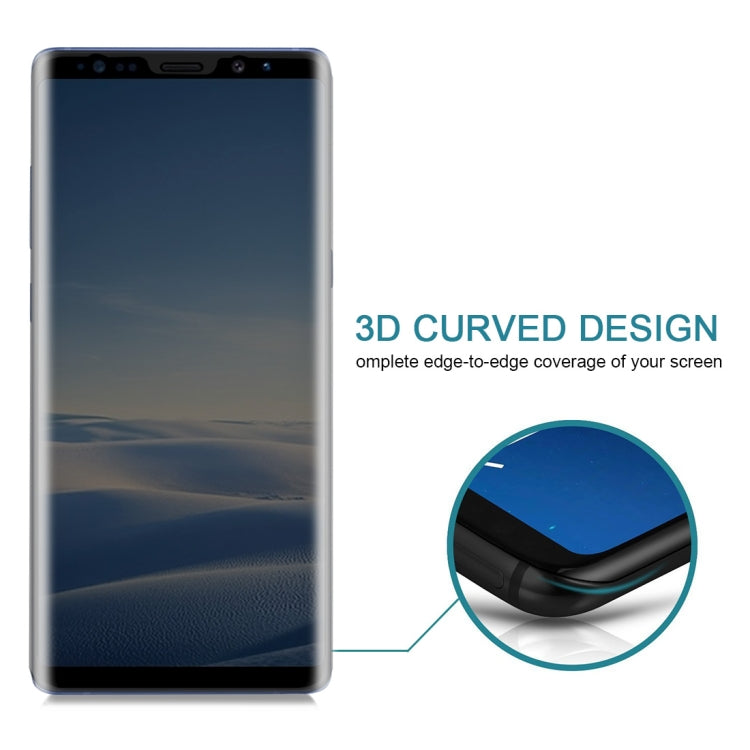 For Galaxy Note 8 0.26mm 9H Surface Hardness 3D Curved Privacy Anti-glare Full Screen Tempered Glass Screen Protector