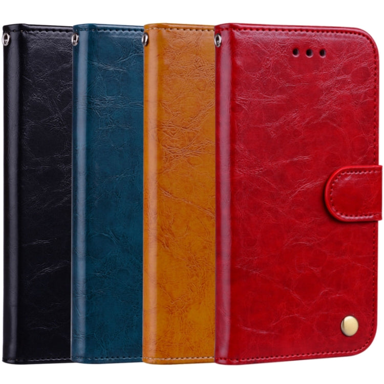 Étui à rabat horizontal en cuir pour Samsung Galaxy Note 8, style professionnel, texture huile-cire, avec support, emplacements pour cartes et portefeuille.