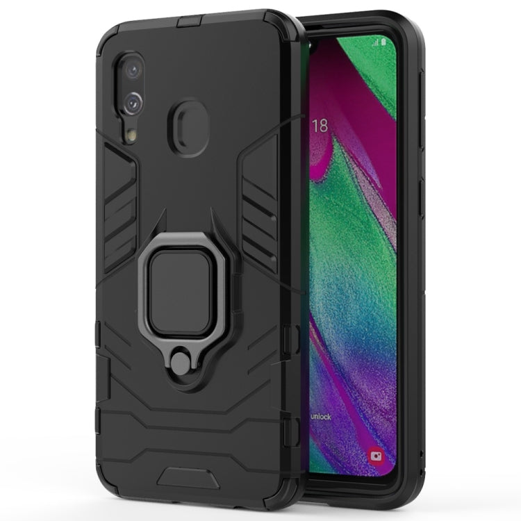 PC + TPU Shockproof Protective Case for Galaxy A40, with Magnetic Ring Holder, For  Galaxy A40, For Galaxy A40