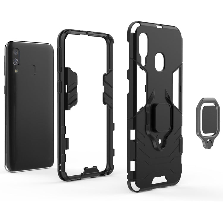 PC + TPU Shockproof Protective Case for Galaxy A40, with Magnetic Ring Holder, For Galaxy A40, For  Galaxy A40