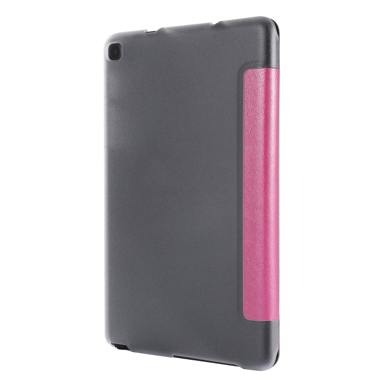 Silk Texture Horizontal Flip Leather Case with Three-Folding Holder for Galaxy Tab P200