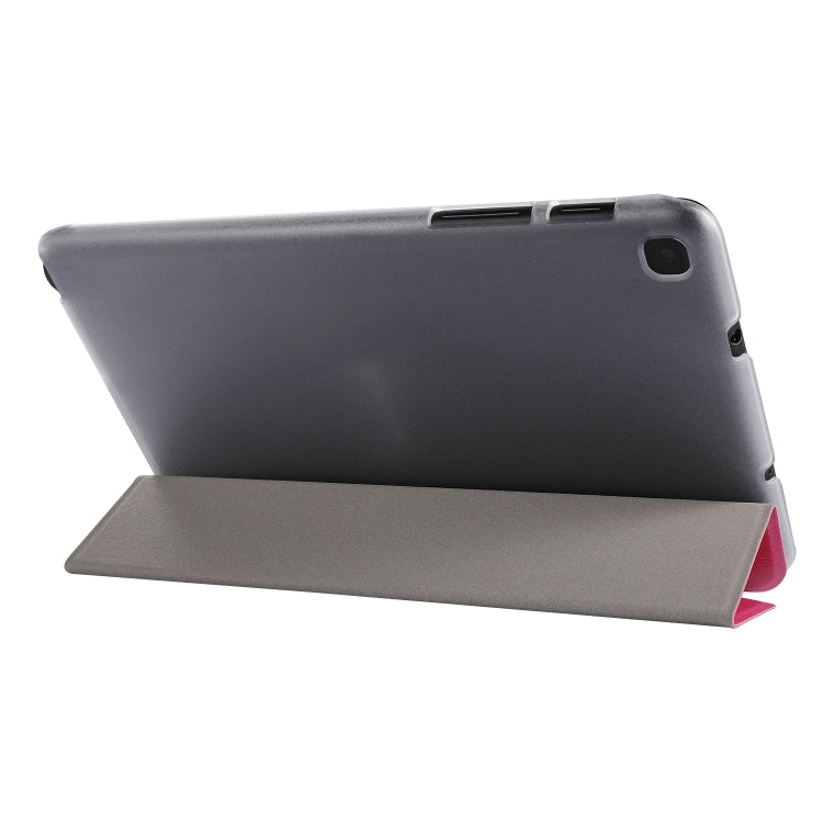 Silk Texture Horizontal Flip Leather Case with Three-Folding Holder for Galaxy Tab P200