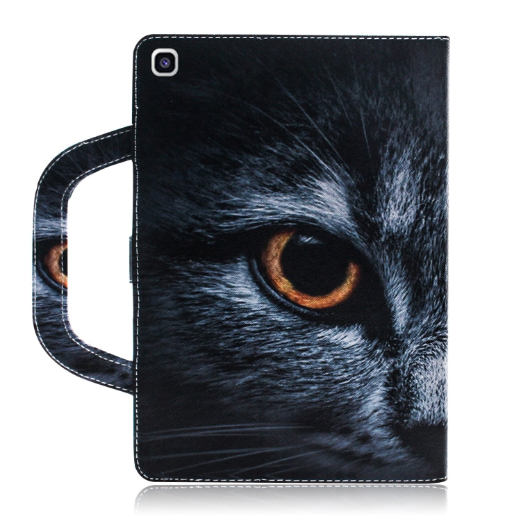 Half-Faced Cat Pattern Horizontal Flip Leather Case for Galaxy Tab A 8 (2019) / P200 / P205, with Holder & Card Slot & Wallet, For Galaxy Tab A 8 (2019) / P200 / P205