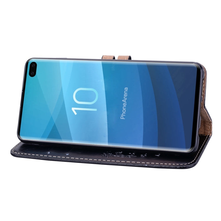Business Style Oil Wax Texture Horizontal Flip Leather Case for Galaxy S10 Plus, with Holder & Card Slots & Wallet