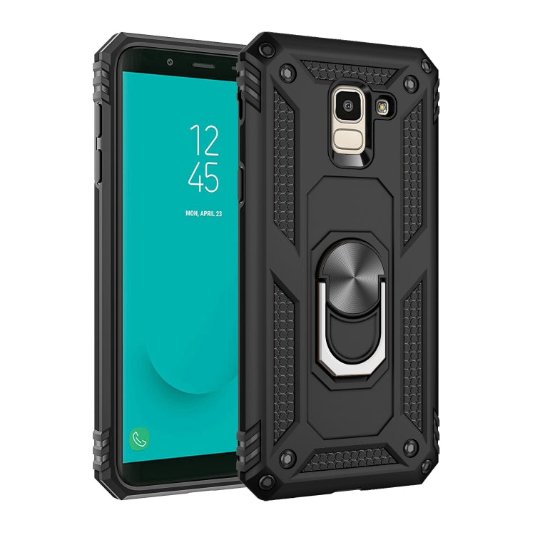 Coque de protection antichoc Armor en TPU et PC pour Galaxy J6 (2018), avec support rotatif à 360 degrés, pour Galaxy J6 (2018)