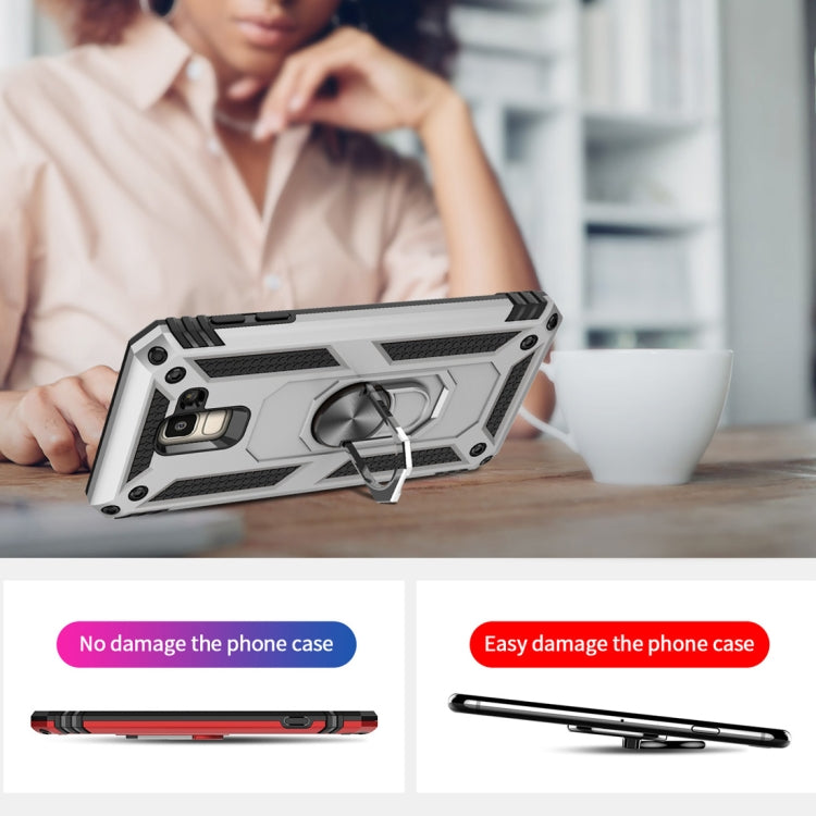 Coque de protection antichoc Armor en TPU et PC pour Galaxy J6 (2018), avec support rotatif à 360 degrés, pour Galaxy J6 (2018)