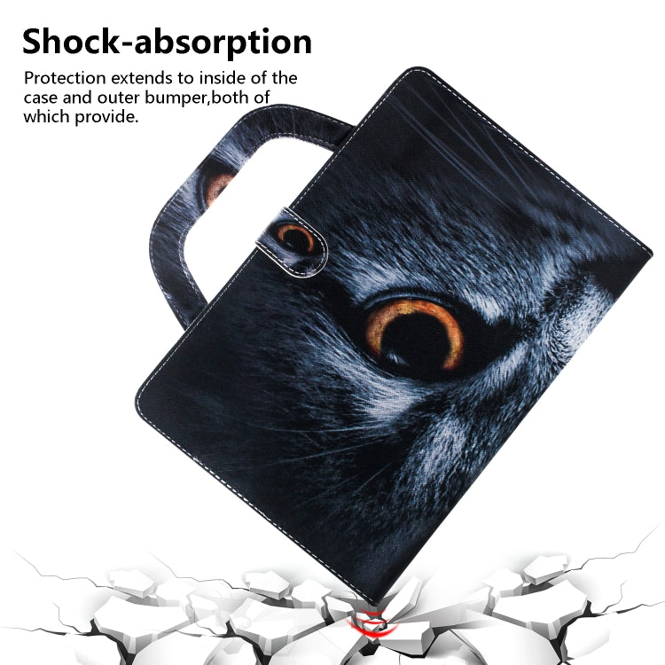 Half-Faced Cat Pattern Horizontal Flip Leather Case for Galaxy Tab A 10.1 (2019) T510 / T515, with Holder & Card Slot & Wallet, For Galaxy Tab A 10.1 (2019) T510 / T515