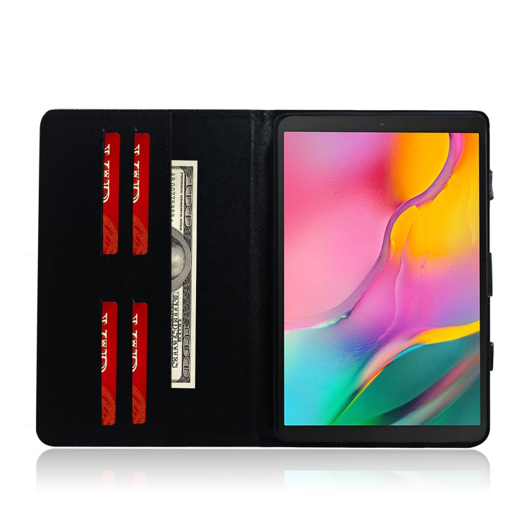 Half-Faced Cat Pattern Horizontal Flip Leather Case for Galaxy Tab A 10.1 (2019) T510 / T515, with Holder & Card Slot & Wallet, For Galaxy Tab A 10.1 (2019) T510 / T515