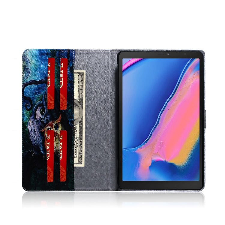 Oil Owl Pattern Horizontal Flip Leather Case for Galaxy Tab A 8 (2019) / P200 / P205, with Holder & Card Slot & Wallet
