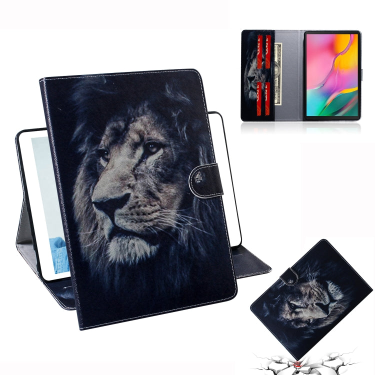 Lion Pattern Horizontal Flip Leather Case for Galaxy Tab A 10.1 (2019) T510 / T515, with Holder & Card Slot & Wallet, For Galaxy Tab A 10.1 (2019)