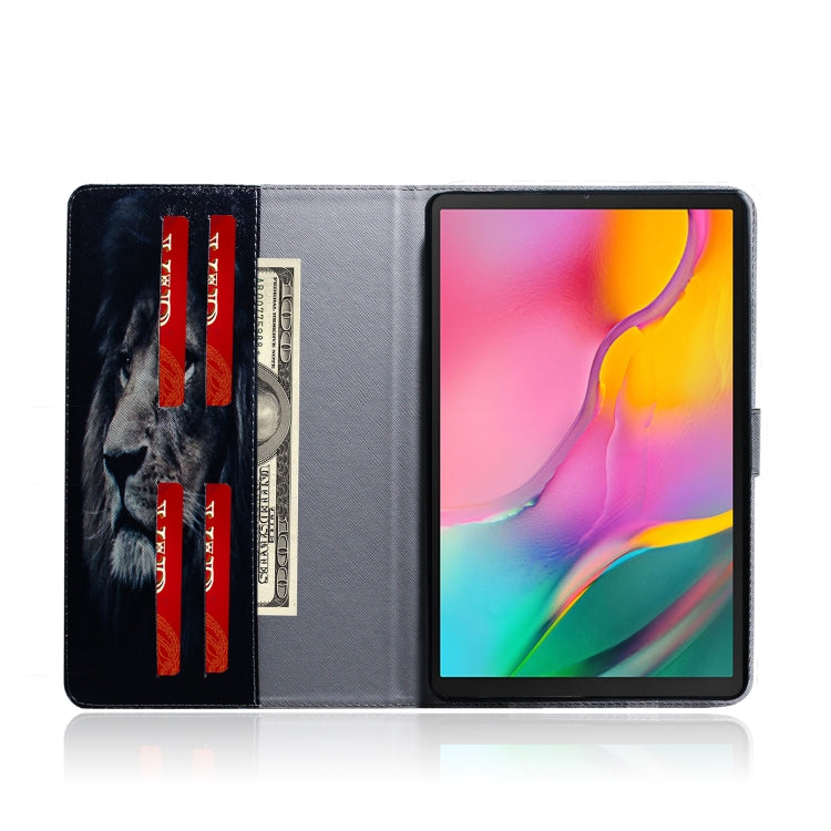 Lion Pattern Horizontal Flip Leather Case for Galaxy Tab A 10.1 (2019) T510 / T515, with Holder & Card Slot & Wallet, For Galaxy Tab A 10.1 (2019)