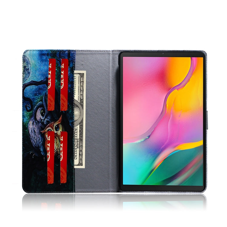 Oil Owl Pattern Horizontal Flip Leather Case for Galaxy Tab A 10.1 (2019) T510 / T515, with Holder & Card Slot & Wallet