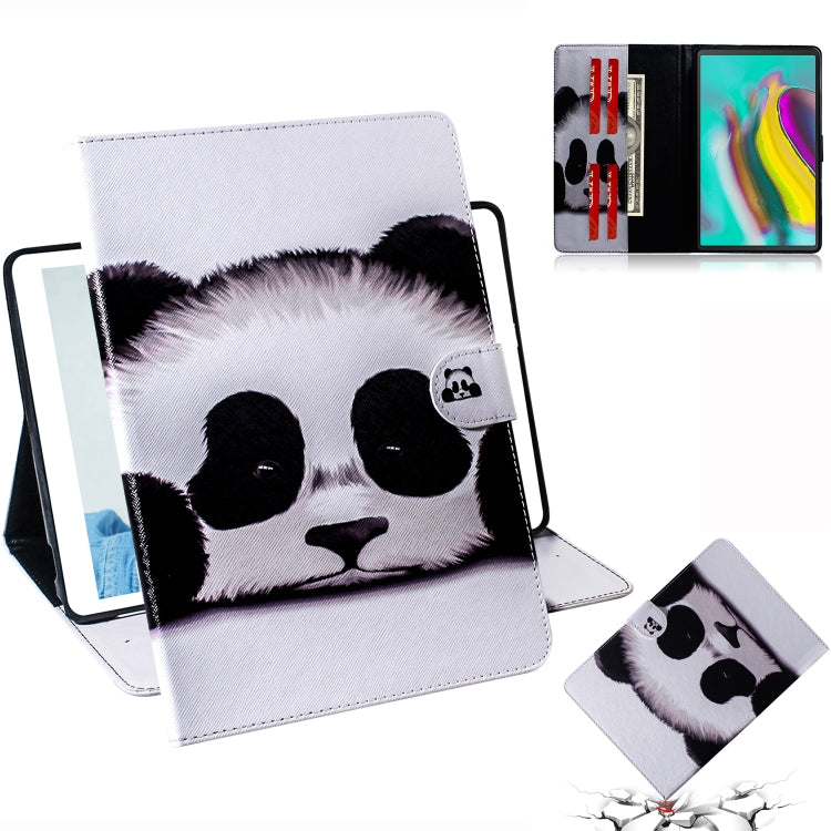 Panda Pattern Horizontal Flip Leather Case for Galaxy Tab S5E T720 / T725, with Holder & Card Slot & Wallet, For Galaxy Tab S5E