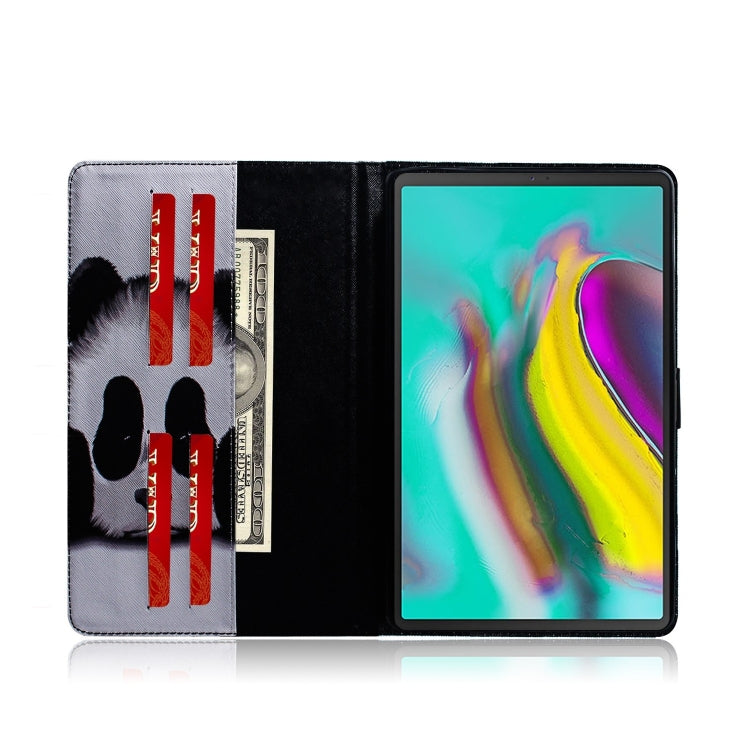 Panda Pattern Horizontal Flip Leather Case for Galaxy Tab S5E T720 / T725, with Holder & Card Slot & Wallet, For Galaxy Tab S5E